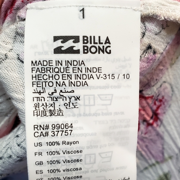 Billabong Forever Lust Maxi Dress Floral Small - Picture 9 of 9